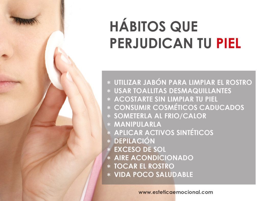 habitos perjudican piel